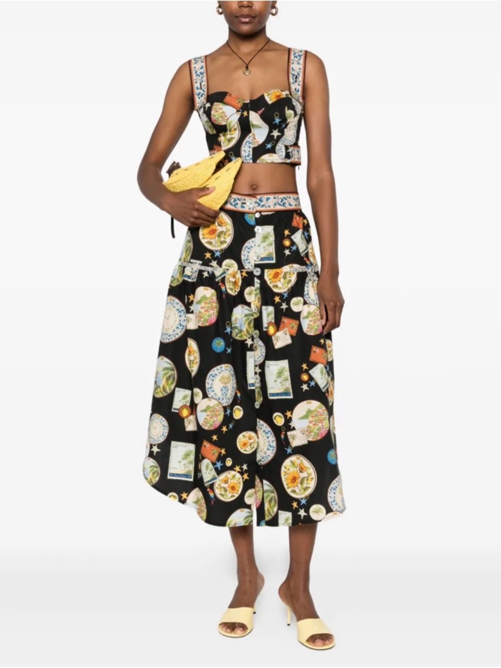 Farm Rio Trip Souvenir 2-piece Skirt And Crop Top Sz Small NWT